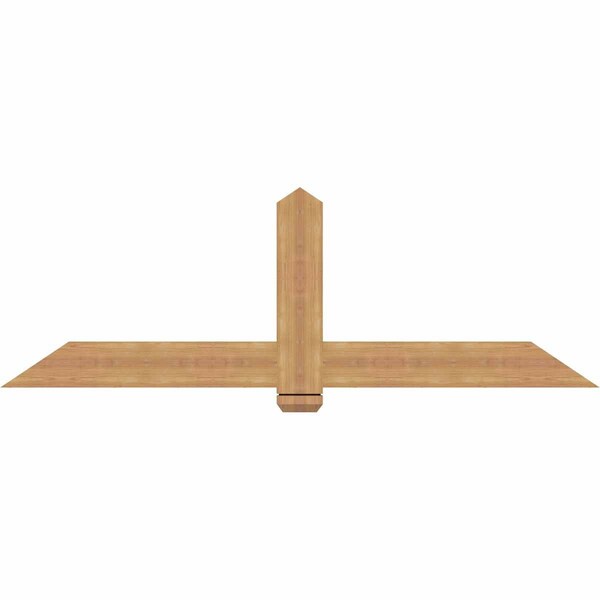 Ekena Millwork Eugene Smooth Timber Gable Bracket, Western Red Cedar, 72"W x 24"H x 1 1/2"D x 5 1/2"F, 8/12 Pitch GBW072X24X0206EUG00SWR - main